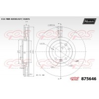 875646 MAXTECH Гальмівний диск