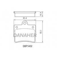 DBP1402 DANAHER Комплект гальмівних колодок дисковий гальм