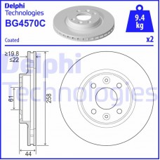 BG4570C DELPHI Гальмівний диск