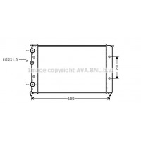VNA2124 AVA QUALITY COOLING Радіатор охолодження двигуна