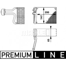 AE 66 000P MAHLE Випарник кондиціонера