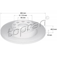 115 893 TOPRAN Гальмівний диск