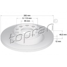115 893 TOPRAN Гальмівний диск