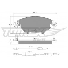 TX 13-31 TOMEX Brakes КомплеК т гальмівних колодок, дискове гальмо