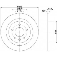8DD 355 116-601 HELLA Гальмівний диск