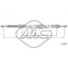 81801 Metalcaucho Тросик, cтояночный тормоз
