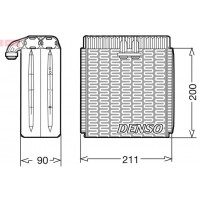 DEV12001 DENSO Випарник кондиціонера