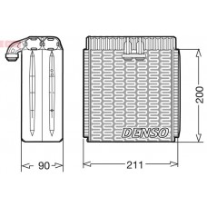 DEV12001 DENSO Випарник кондиціонера