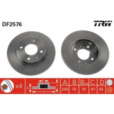 DF2576 TRW Гальмівний диск