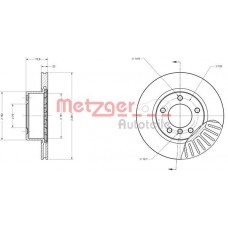 6110147 METZGER Гальмівний диск