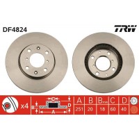 DF4824 TRW Гальмівний диск