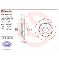 08.A029.21 BREMBO Гальмівний диск