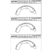 K4703 ASIMCO Комплект гальмівних колодок