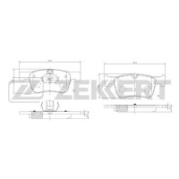 BS-2143 ZEKKERT КомплеК т гальмівних колодок, дискове гальмо