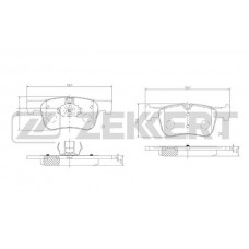 BS-2143 ZEKKERT КомплеК т гальмівних колодок, дискове гальмо
