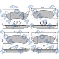 FO 922481 FOMAR Friction Комплект гальмівних колодок дисковий гальм