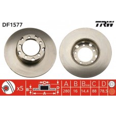 DF1577 TRW Гальмівний диск