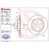 09.D246.11 BREMBO Гальмівний диск