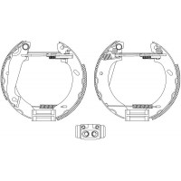 8DB 355 004-031 HELLA PAGID Комплект гальмівних колодок