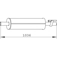 74346 DINEX Середній глушник вихлопних газів