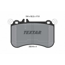 2521902 TEXTAR Комплект гальмівних колодок дисковий гальм