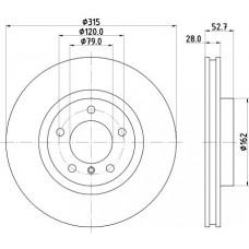 8DD 355 104-111 HELLA Гальмівний диск