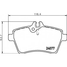 MDB2685 MINTEX КомплеК т гальмівних колодок, дискове гальмо
