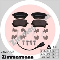 23326.175.2 ZIMMERMANN Комплект гальмівних колодок дисковий гальм