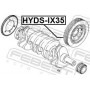 HYDS-IX35 FEBEST Ремінний шків колінчастий вал