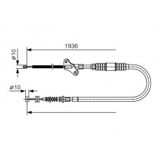 1 987 482 111 BOSCH Тросик, cтояночный тормоз