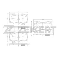 BS-1051 ZEKKERT КомплеК т гальмівних колодок, дискове гальмо