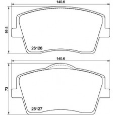 8DB 355 039-001 HELLA Комплект гальмівних колодок дисковий гальм