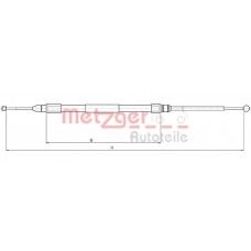 10.4268 METZGER Тросик, cтояночный тормоз