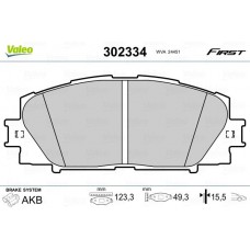 302334 VALEO Комплект гальмівних колодок дисковий гальм