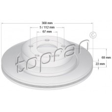 401 055 TOPRAN Гальмівний диск