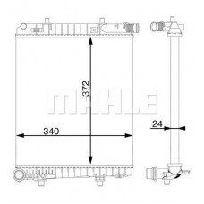 CR 1592 000S MAHLE Радіатор охолодження двигуна