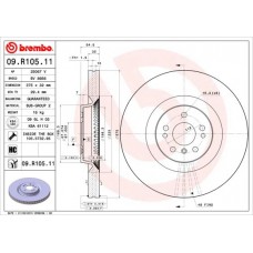 09.R105.11 BREMBO Гальмівний диск
