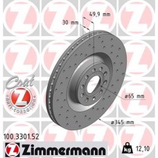 100.3301.52 ZIMMERMANN Гальмівний диск