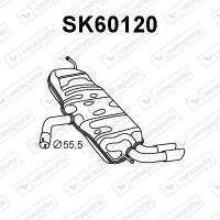 SK60120 VENEPORTE Глушник вихлопних газів кінцевий
