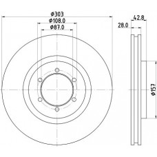 8DD 355 115-721 HELLA Гальмівний диск