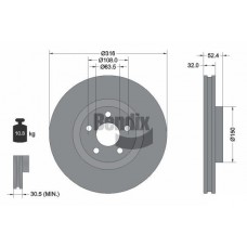 BDS1571HC BENDIX Braking Гальмівний диск