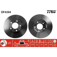 DF4384 TRW Гальмівний диск