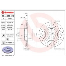 09.4939.2X BREMBO Гальмівний диск