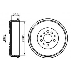 0 986 477 046 BOSCH Гальмівний барабан