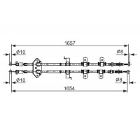 1 987 482 896 BOSCH Тросик, cтояночный тормоз