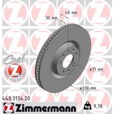 440.3134.20 ZIMMERMANN Гальмівний диск