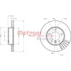 6110712 METZGER Гальмівний диск