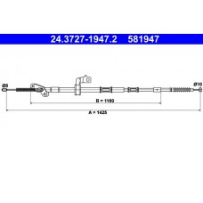 24.3727-1947.2 ATE Тросик, cтояночный тормоз