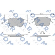 FO 886381 FOMAR Friction Комплект гальмівних колодок дисковий гальм
