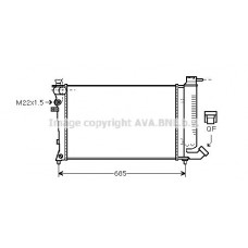 CN2123 AVA QUALITY COOLING Радіатор охолодження двигуна